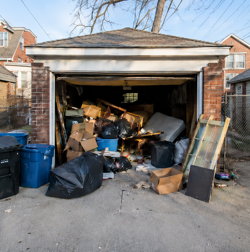 Garage before cleanout